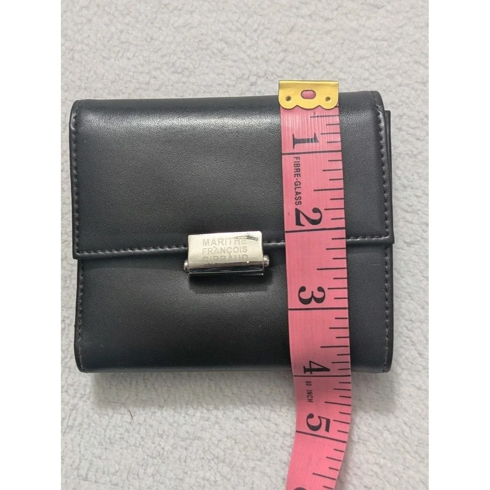 Marithe‎ Francois Girbaud Wallet Classic Logo Trifold Black Leather